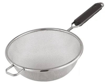 Suppensieb, Edelstahl, Silber, 7 1/8 Zoll