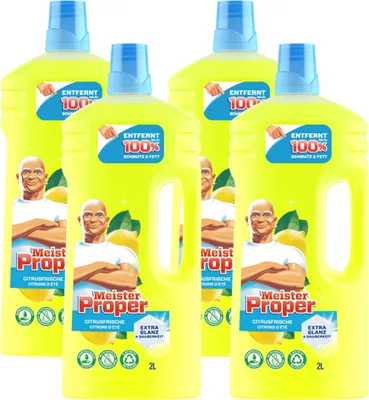 Produktbild von 4 x Meister Proper Citrusfrische leistungsstarker Allzweckreiniger 4 x 2 Liter