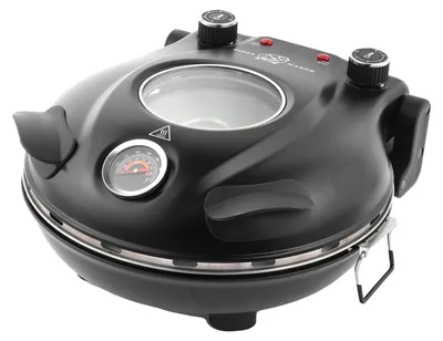 Image de Machine à pizza électrique, 1200W, 5 niveaux de température, couleur rouge