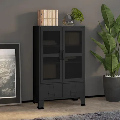 Obrázok produktu pre vidaXL Úložná skriňa Industrial Black 70x40x115 cm Kov