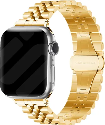 Produktbild von Strap-it Apple Watch Jubilee Stahlband (Gold)