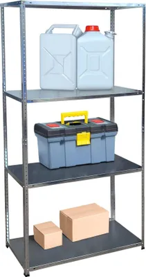 Image de Rayonnage de stockage en acier, capacité de 160 kg, étagères galvanisées