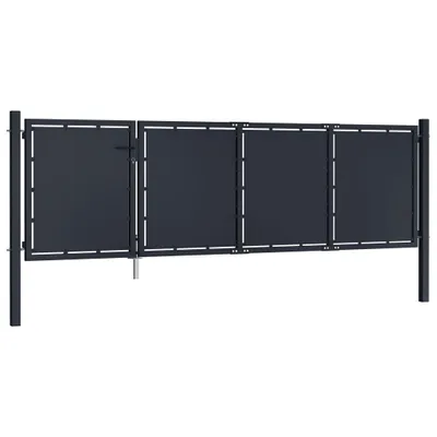 Zdjęcie produktu dla vidaXL Brama ogrodowa stalowa 350x100 cm antracytowa