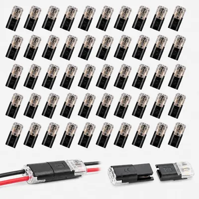 2-polige Kabelverbinder 50 Stück, 18-22 AWG, 12 V, ohne Abisolieren