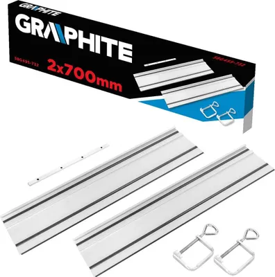 Obrázek produktu pro GRAPHITE Vodicí lišty 2 x 700 mm, konektor, 2 svorky