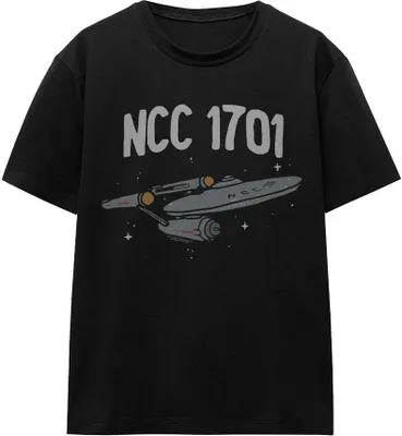 Immagine prodotto di Star Trek - Maglietta "La prima Enterprise" per uomo/donna Unisex TV16268 (L) (Nero)