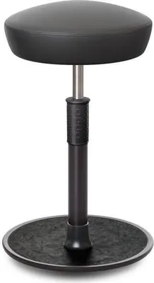 Produktbild von Sitz- Stehhocker Free Tall Hutsitz skai Kunstleder Grau schwarz /schwarz.