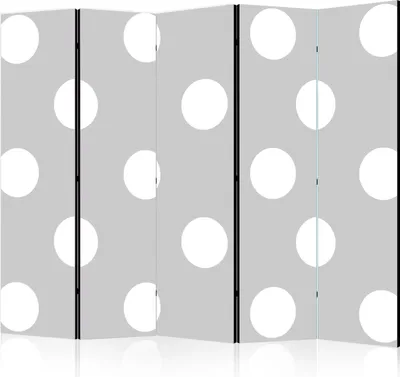 Produktbild von 5-teiliger Einseitiger Vlies Paravent - Charming Dots II 225x172 cm Für Kinder f-A-0437-z-c
