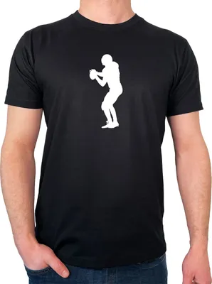 Produktbild von Huuraa Herren T-Shirt American Football Silhouette M Black Bio Baumwolle Fairtrade Herrenshirt Geschenkidee