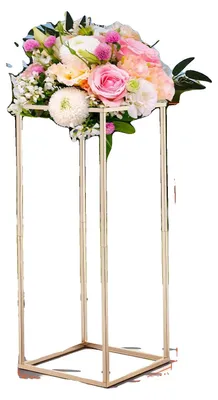 Immagine prodotto di VEVOR set di 10 sgabelli per fiori quadrati 28x28x80cm portafiori tavolino in ferro colonna moderna per fiori galvanizzazione oro sgabello per piante portafiori in metallo per la decorazione di bar hotel caffè