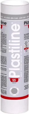 Produktbild von Plastiline Plastiline, 1 kg, Härtegrad 55 (medium) - Hellgrau 1655T