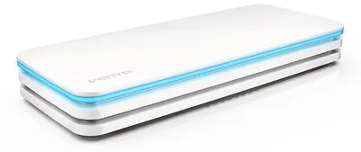Raumklima- und Luftqualitätsmesser mit 3 Sensoren, LED-Anzeige, App, weiß