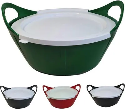 Immagine prodotto di Secchio flessibile da 10 litri con coperchio e maniglia, robusto e versatile