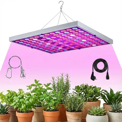 Zdjęcie produktu dla 45w 144leds Lampa Roślinna Led Full Spectrum, Lampa Roślinna Uv Rośnie Światło Roślinne, Lampa Uprawowa Światło Do Uprawy Roślin Kwitnących Szklarnia