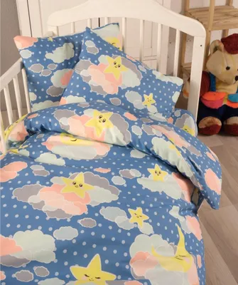 Immagine prodotto di Federa in cotone 40x40 cm con motivo per bambini blu cielo