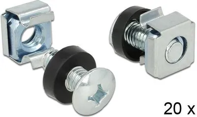Produktbild von DeLOCK 42420, Schraube, Schwarz, Metallisch, 20 Stück(e)