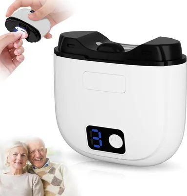 Produktbild von 3-in-1 Elektrischer Nagelknipser, Wiederaufladbar mit LED-Licht und Nagelreste-Aufbewahrung, Geeignet für Babys und Senioren, 3 Geschwindigkeiten