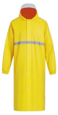 Zdjęcie produktu dla Inovra - Poncho przeciwdeszczowe, wodoodporne, wielokrotnego użytku, z odblaskowymi paskami, idealne do wędrówek, wędkarstwa i kempingu (żółty)