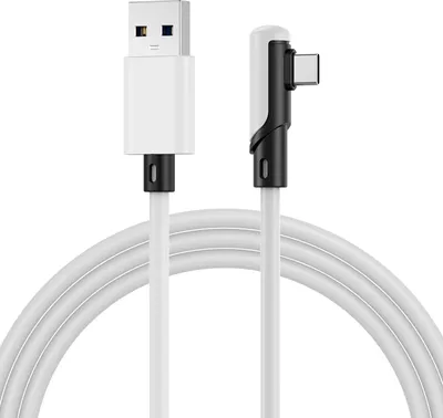 Produktbild von VR Link Kabel USB zu USB-C - 90 Grad Typ-C Kabel für VR Gaming - 3m Ladekabel