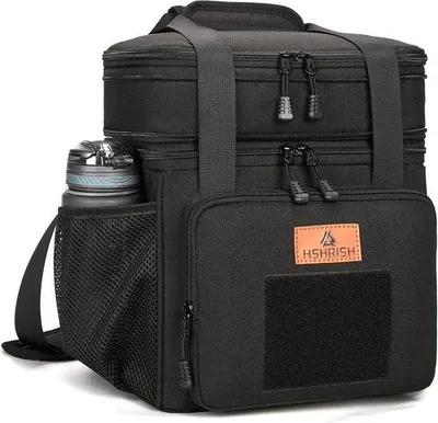 Produktbild von Taktische Rucksacktas - isolierter Picknickkoffer - für Arbeit und Picknick - 15 Liter - schwarz - nachhaltig