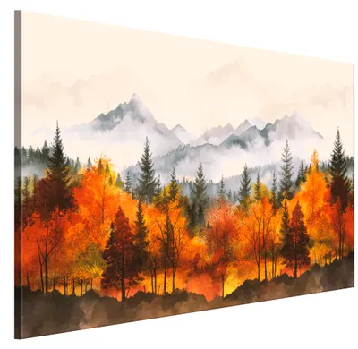 Produktbild von LUMASOUL Leinwand Bilder, Leinwandbild Natur Motiv, Wandbilder Holzrahmen und Webstuhl Wohnzimmer und Schlafzimmer, Bilder 90x60 cm Modern Landschaft 20