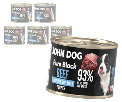 Produktbild von John Dog Pure Black Beef Welpenfutter 6x200g Nassfutter mit Rindfleisch