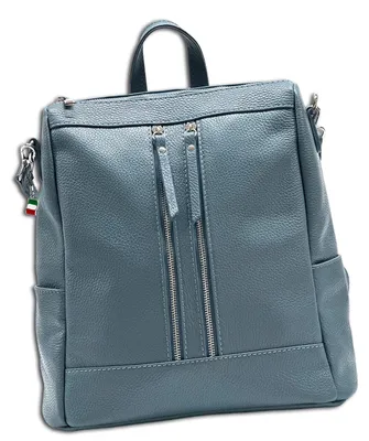 Produktbild von Florence Rucksack Damen Echtleder Cityrucksack taubenblau ORF100M