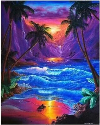 Immagine prodotto di Quadro diamanti fai da te 40x30 cm Diamond Painting Tramonto