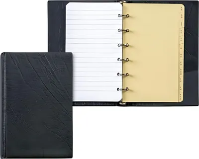 Produktbild von BRUNNEN Ringbuch A7 schwarz 6-Ringe Einlage 106501090