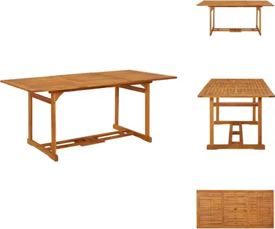 Obrázek produktu pro vidaXL Zahradní jídelní stůl 180x90x75 cm z masivního dřeva akácie - Zahradní stoly