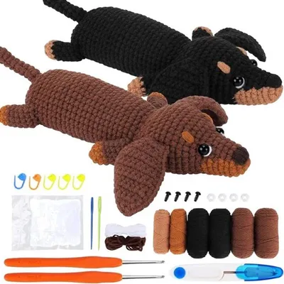 Häkelset für Anfänger - Komplettes Tier-Häkelpaket mit Garn und Häkelnadeln für DIY-Kreationen, ideal zum Häkeln eines