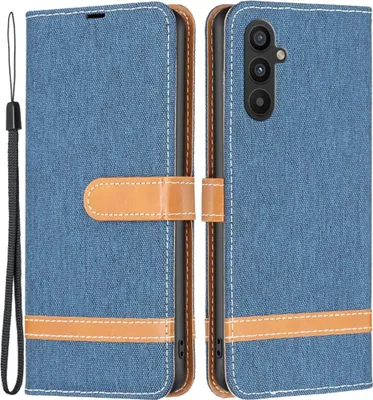 Produktbild von Samsung Galaxy A34 Hülle - Coverup Denim Klapphülle - Blau