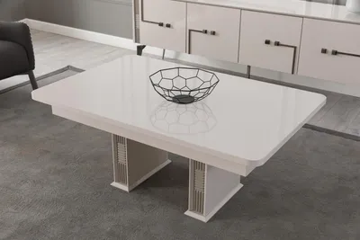 Produktbild von Weißer Couchtisch Wohnzimmer Holztische Luxus Möbel Designer Tische
