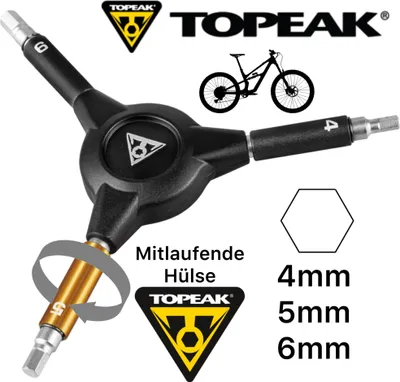 Produktbild von Topeak Y-Hex Speed Wrench Innensechskantschlüssel 4/5/6mm