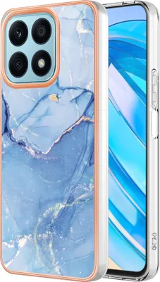 Image de Etui pour Honor X8A, étui en silicone TPU à motifs, antichoc, bleu