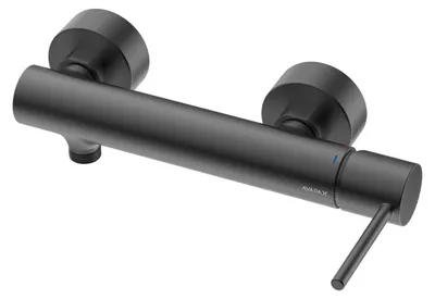 Produktbild von AVAPAX | Duscharmatur aus Messing - 150 mm Anschlussabstand - Gunmetal matt - Einhebelmischer für Wandmontage