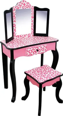 Produktbild von Schminktisch mit Hocker - Leopard