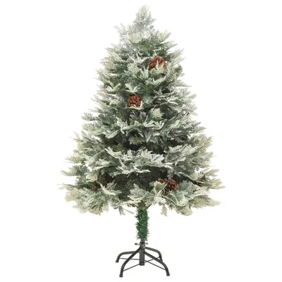 Produktbild von vidaXL Weihnachtsbaum mit Beleuchtung und Kiefernzapfen Grün 150 cm