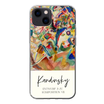Produktbild von MuchoWow® Handyhülle Schutzhülle Hülle für iPhone 13 mini Entwurf 3 zu komposition VII - Kandinsky - Alte Meister Silikon Softcase Handy Hülle - Softcase