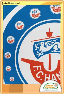 Produktbild von FC HANSA ROSTOCK FC Hansa Rostock Fleecedecke blau weiss -