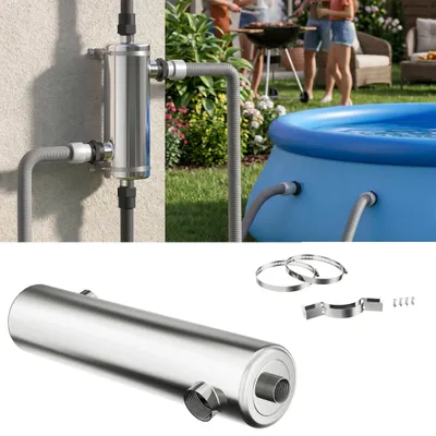 Produktbild von JOIEYOU Schwimmbad Wärmetauscher Edelstahl 60KW Pool Wärmetauscher Gegenstrom Poolheizung stromlos für Pool Whirlpool SPA