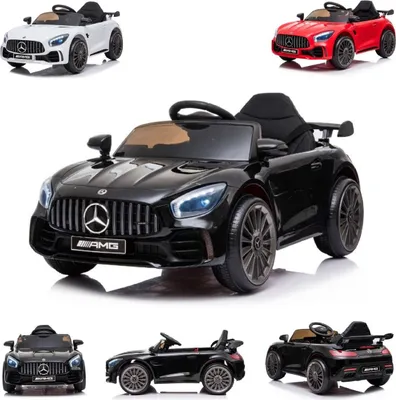 Produktbild von ES-Toys Kinder Elektroauto Mercedes AMG GT R Fernbedienung, EVA-Reifen, MP3, USB schwarz