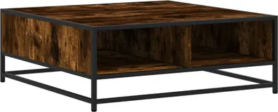 Produktbild von Couchtisch Räuchereiche 80x80x30 cm Holzwerkstoff und Metall