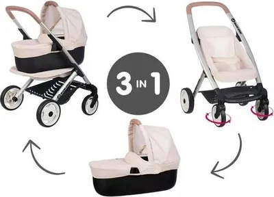 Produktbild von Smoby Spielzeug Rollenspiel Puppen 3in1 Puppenwagen Maxi Cosi 7600253122