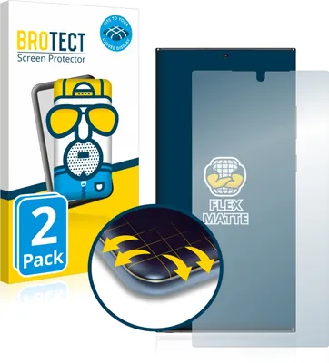 Produktbild von 2x BROTECT Fullscreen Schutzfolie für Samsung Galaxy Note 20 Ultra 5G Displayschutz Folie Fullcover Matt Entspiegelungsfolie