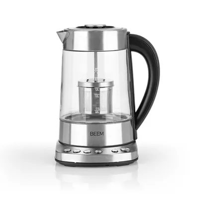 Produktbild von BEEM Tee und Wasserkocher Edelstahl Glas 1,7L Teesieb Teekocher Kocher Kabellos