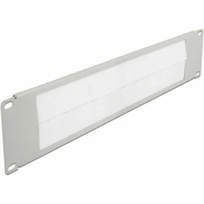 Produktbild von DeLOCK 19″ Kabelmanagement Bürstenleiste 2 HE grau, Kabelmanagementtafel, Metall, Grau