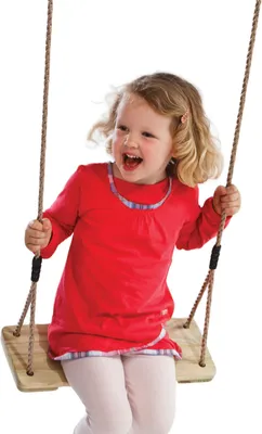 Produktbild von GARTEN-NEXT Schaukelsitz Kinderschaukel aus Holz Holzschaukel 45x19cm