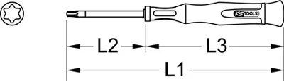 Produktbild von KS TOOLS 500.7728 Feinmechanik-Schraubendreher Torx, T3