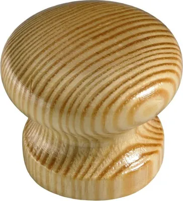 Produktbild von Hettich Möbelknopf Kiefer lackiert Ø 35,0 x 29,0 mm - 1 Stück